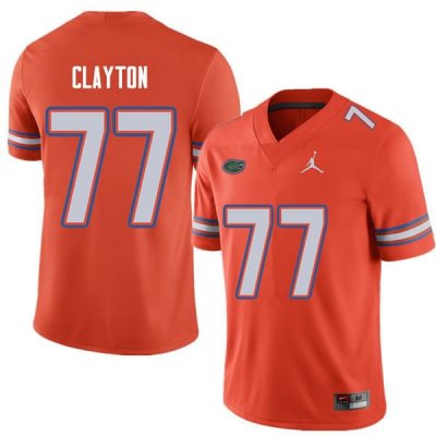 Men's Florida Gators #77 Antonneous Clayton NCAA Jordan Brand Orange Authentic Stitched College Football Jersey XPV0262AW